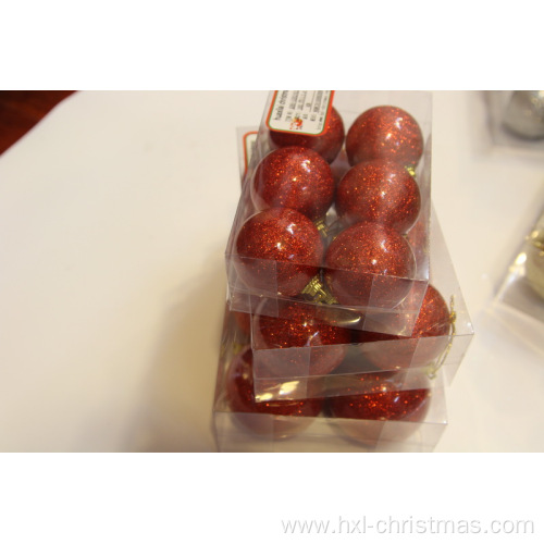 Christmas Glittery Pearlized Plastic Ball